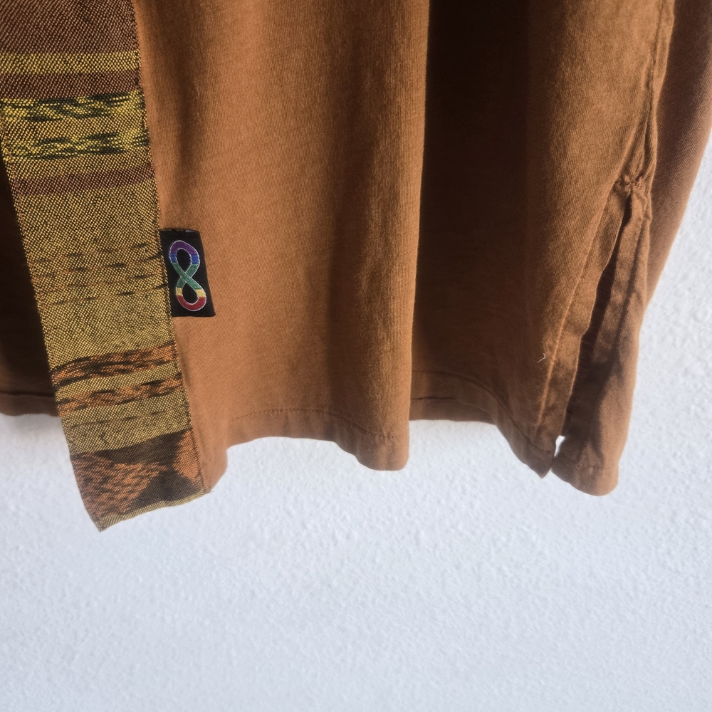 Woven Multicolor Tote with Earthy Pattern - Picture 4 of 6